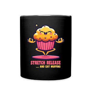 Yoga Muffin Stretch Release Balance - Tasse einfarbig - Schwarz - Vorne