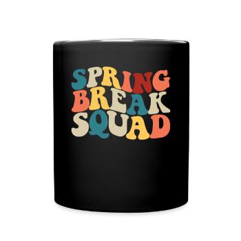 Spring Break Squad Retro Spring Break 2025 - Tasse einfarbig - Schwarz - Vorne