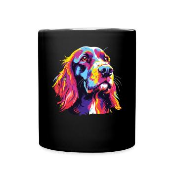 Wasserfarben Farbenfroher Irish Red and White - Tasse einfarbig - Schwarz - Vorne