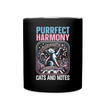 Musique Chat Instrument De Musique Kitty Pet Musicien - Mug uni - noir - Devant