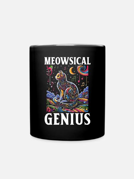 Musique Chat Instrument De Musique Kitty Pet Musicien - Mug uni - noir