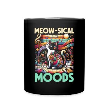 Musique Chat Instrument De Musique Kitty Pet Musicien - Mug uni - noir - Devant