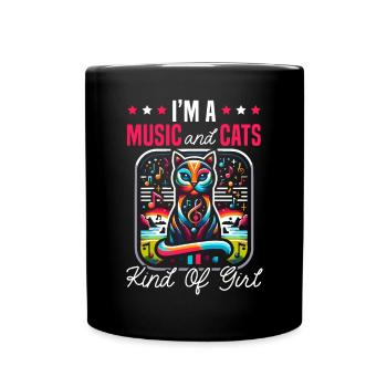 Musique Chat Instrument De Musique Kitty Pet Musicien - Mug uni - noir - Devant