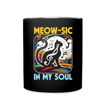 Musique Chat Instrument De Musique Kitty Pet Musicien - Mug uni - noir - Devant