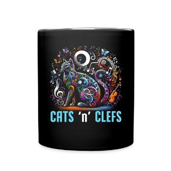 Musique Chat Instrument De Musique Kitty Pet Musicien - Mug uni - noir - Devant