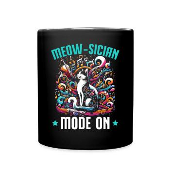 Musique Chat Instrument De Musique Kitty Pet Musicien - Mug uni - noir - Devant