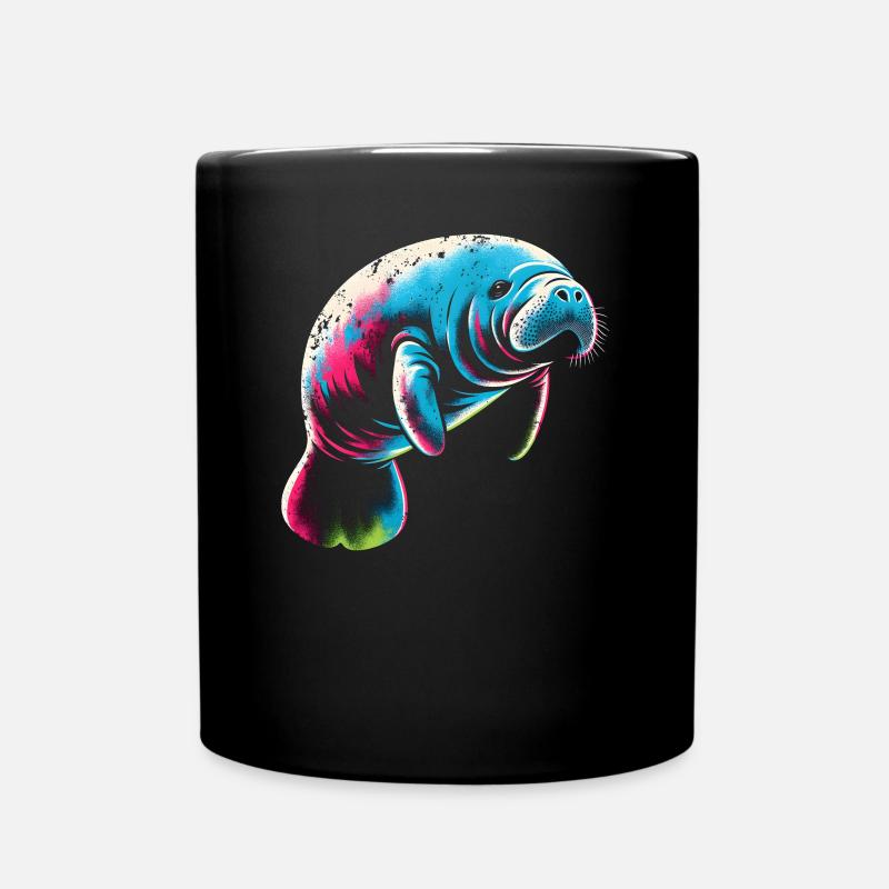 Seekuh Manatee - Full Colour Mug - black