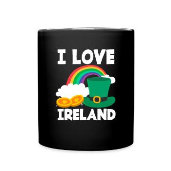 Funny Irish Ireland Gift - Full Colour Mug - black - Front