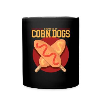 Chien de maïs Corndog Corn Dogs Corndogs cadeau - Mug uni - noir - Devant