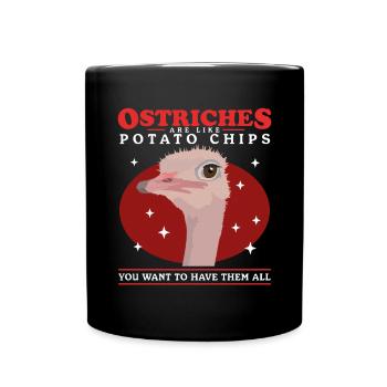 Autruche oiseau autruche amant autruches cadeau - Mug uni - noir - Devant
