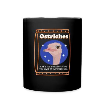 Autruche autruche amant oiseau autruches cadeau - Mug uni - noir - Devant