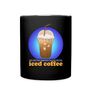 Iced Coffee Coffee Lover Iced Coffee Gift - Full Colour Mug - black - Front