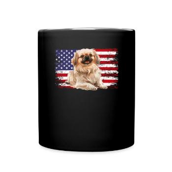 Drapeau pékinois américain - Mug uni - noir - Devant