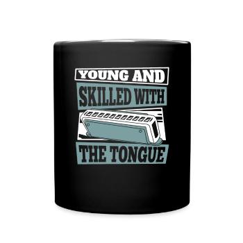 Jeune Et Habile Avec La Langue Harmoniste - Mug uni - noir - Devant