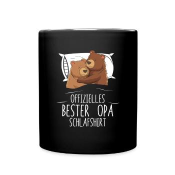 Offizielles Bester Opa Schlafshirt - Tasse einfarbig - Schwarz - Vorne