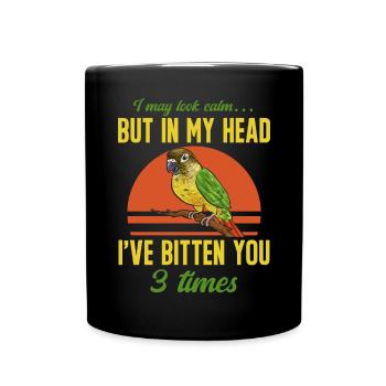 Molina Parakeet Parrot Bird Parakeet - Full Colour Mug - black - Front
