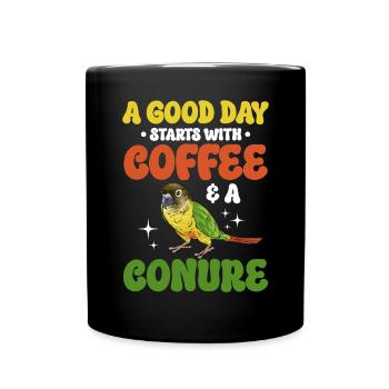 Molina Parakeet Parrot Bird Parakeet - Full Colour Mug - black - Front