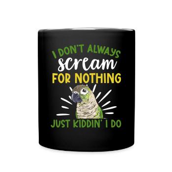 Molina Parakeet Parrot Bird Parakeet - Full Colour Mug - black - Front