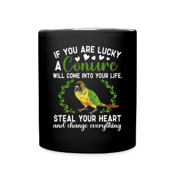 Molina Parakeet Parrot Bird Parakeet - Full Colour Mug - black - Front