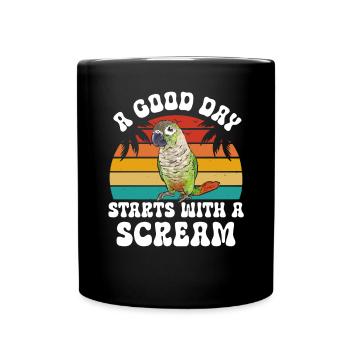 Molina Parakeet Parrot Bird Parakeet - Full Colour Mug - black - Front