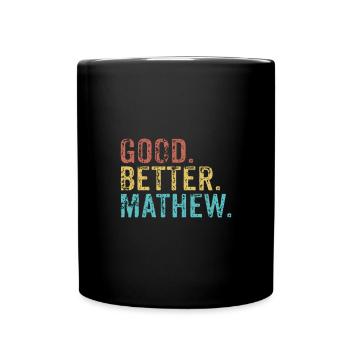Les mecs cool s’appellent mathew - Mug uni - noir - Devant