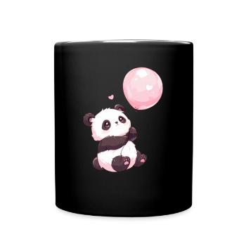 Panda Bear Balloon Japanese Giant Panda - Full Colour Mug - black - Front