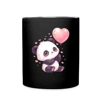 Panda Bear Balloon Japanese Giant Panda - Full Colour Mug - black - Front