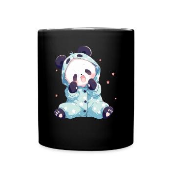 Panda Bear Pyjama Panda Géant Japonais - Mug uni - noir - Devant