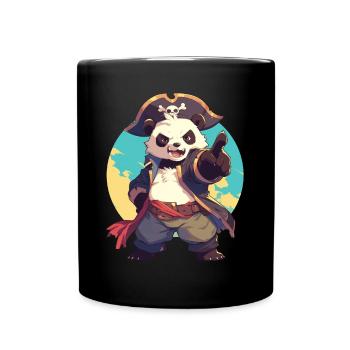 Panda Bear Pirate Panda géant japonais - Mug uni - noir - Devant