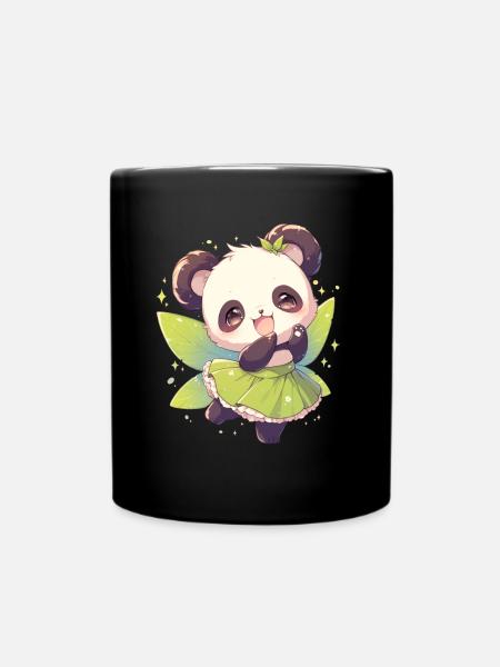 Panda Ours Fée Panda Géant Japonais - Mug uni - noir
