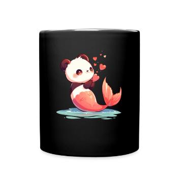 Panda Ours Sirène Panda géant japonais - Mug uni - noir - Devant