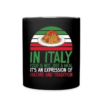 Italian Food Gifts - Tasse einfarbig - Schwarz - Vorne