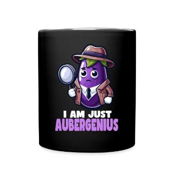 Dicton détective d’Aubergenius - Mug uni - noir - Devant