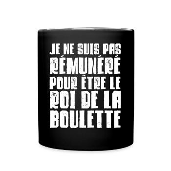 roi de la boulette - Mug uni - noir - Devant