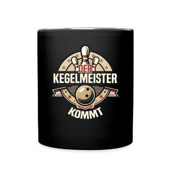 The bowling master is coming Kegel Kegelverein Design - Full Colour Mug - black - Front