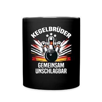 Kegelbrüder Kegel Kegelverein Design zum Kegeln - Full Colour Mug - black - Front