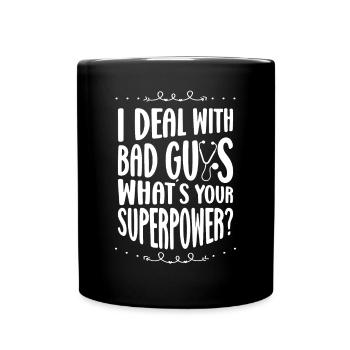 Correctional Nurse Deal With Bad Guys Gifts - Full Colour Mug - black - Front