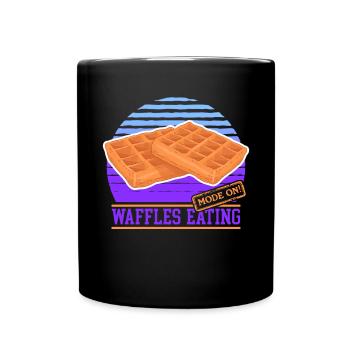 Waffles Waffle Lover Waffle Gift - Full Colour Mug - black - Front