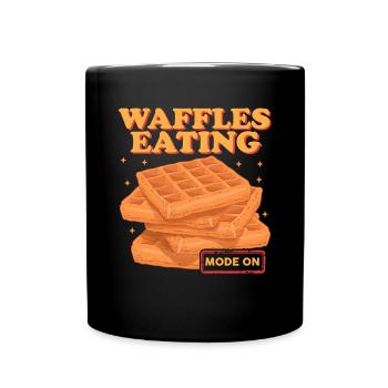Waffle Waffle Lover Waffles Gift - Full Colour Mug - black - Front
