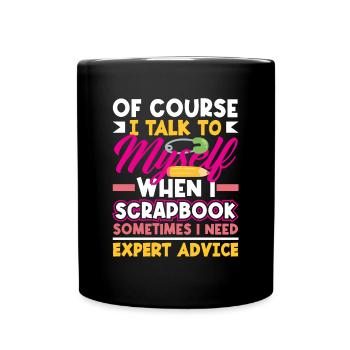 Erinnerungsbuch Scrapbook Sammelalbum Einklebebuch - Tasse einfarbig - Schwarz - Vorne