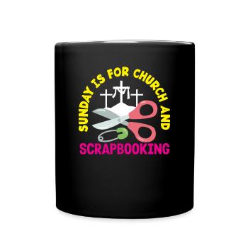 Erinnerungsbuch Scrapbook Sammelalbum Einklebebuch - Tasse einfarbig - Schwarz - Vorne