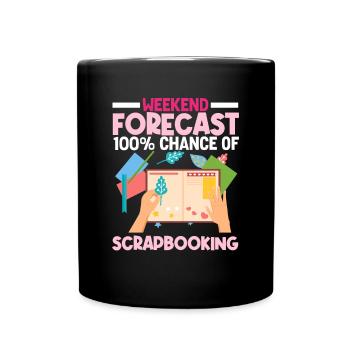 Erinnerungsbuch Scrapbook Sammelalbum Einklebebuch - Tasse einfarbig - Schwarz - Vorne