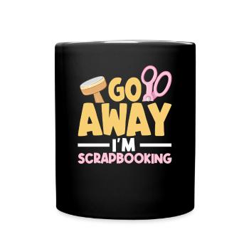 Erinnerungsbuch Scrapbook Sammelalbum Einklebebuch - Tasse einfarbig - Schwarz - Vorne