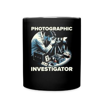 Forensischer Fotograf Tatortuntersuchung - Tasse einfarbig - Schwarz - Vorne