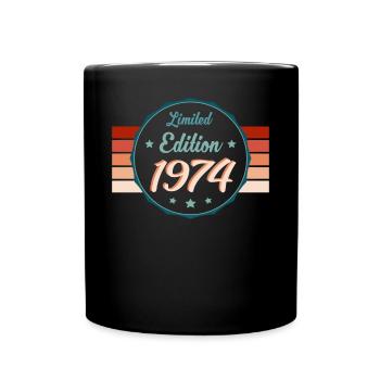 1974 Vintage - Retro Limited Style - Tasse einfarbig - Schwarz - Vorne