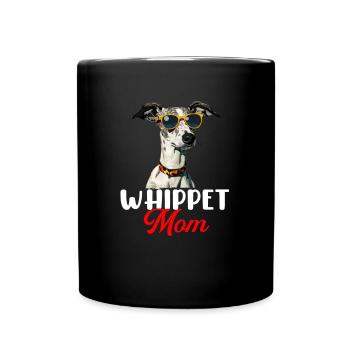whippet mom dog - Tasse einfarbig - Schwarz - Vorne