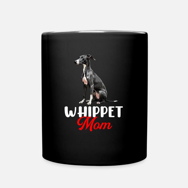 Whippet Dog - Full Colour Mug - black