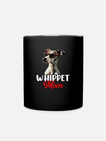 whippet dog - Tasse einfarbig - Schwarz