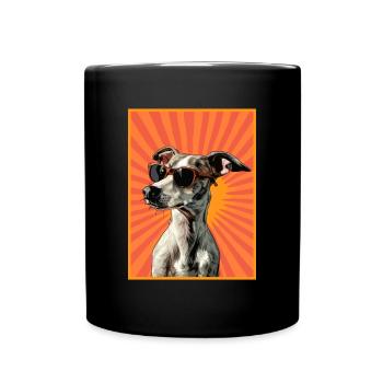 Whippet Dog - Full Colour Mug - black - Front
