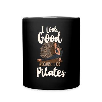 Pilates Instructor Teacher I Look - Tasse einfarbig - Schwarz - Vorne